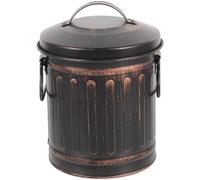 Ericetion Seau avec Couvercle, Cheminée Vintage, Seau en Métal, Seau À Charbon De Bois, Canette, Seau, Conteneur De Réservoir De Stockage pour Foyers, Poêle À Bois