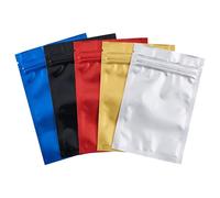 Ericotry 100 PCS Coloré Autocollant sous Vide en Aluminium Feuille d'emballage Sacs Ziplock Mylar en Gros Thermo-Soudage Qualité Alimentaire Sacs de Stockage D'échantillons (7.5 * 10cm)