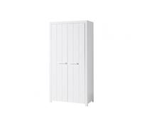 ERIK Armoire 2 portes en bois laqué blanc Longueur 100cm