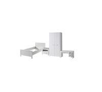 ERIK Lit simple 90x200 cm + Chevet + Bureau + Armoire 2 portes
