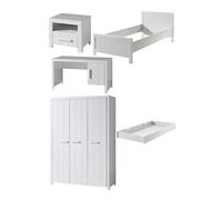 ERIK Lit simple + Bureau + chevet + armoire 3 portes+ Lit gigogne