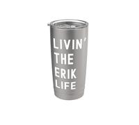 Erik vivant la vie de Erik Nom Amusant Gobelet isotherme en acier inoxydable double paroi