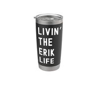 Erik vivant la vie de Erik Nom Amusant Gobelet isotherme en acier inoxydable double paroi