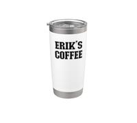 Erik's Coffee Nom Erik personnalisé Gobelet isotherme en acier inoxydable double paroi