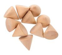 ERINGOGO 10 Cônes en Bois Soi-même, 3,1cm, Non Peints, 10 Pièces, Forme Conique, Matériau Bois Brut, pour Pyrogravure et Peinture Artisanale