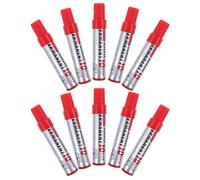 ERINGOGO 10 Pièces Marqueur Permanent à Pointe Large Rouge, Gros Format | Traits Nets et Lisibles, Imperméable et Anti-bavures, Séchage Rapide, pour Étiquetage D'entrepôt et Classe