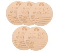 ERINGOGO 5 Pièces Cartes Souvenirs pour Annonce Naissance Accessoires Photo Personnalisés pour Cartes Cadeau Naissance Maternité Fille