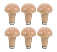 ERINGOGO 6 Pièces Manche de Lime en Bois, Poignée Ergonomique Champignon | Installation Sûre, Remplacement Rapide, Compatibilité, pour Limes Métal et Bois en Atelier
