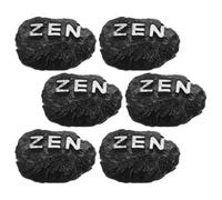 ERINGOGO 6pcs Décor Miniature en Pierre en Résine Noire Style Zen pour Décoration de Jardin et Salons de Thé, Effet Décoratif Solide et Aspect Réaliste