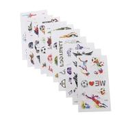 ERINGOGO Autocollants Football pour Garçon et Filles de Tatouages Temporaires 10 Feuilles Papier, Facile à Appliquer sans Colle, pour Activités et Performances Sportives