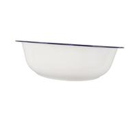 ERINGOGO Bassine Émaillée Blanche Vintage 32 CM, Corbeille de Fruits Polyvalente et Bol à Soupe en Porcelaine Multifonction pour Décoration et Usage Domestique