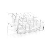 ERINGOGO Boîte De Rangement Maquillage Et Bijoux Transparente 24 Compartiments Petite Taille Support Cosmétiques Organiseur Pour Coiffeuse Bureau Stable En Acrylique