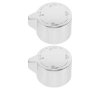 ERINGOGO Bouton de dérivation à quatre vitesses 2PCS en métal argenté, accessoire robuste pour salle de bain, contrôle fluide, installation facile, destiné à la robinetterie de