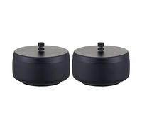 ERINGOGO Cendrier Acier Inoxydable 2pcs Design Moderne avec Couvercle Coupe-Vent pour Fumeurs en Déplacement