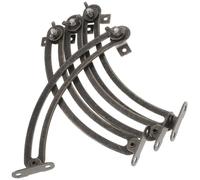 ERINGOGO Charnières Rabattables pour Porte D'armoire 4pcs en Fer Noir 175mm Charnière de Soutien pour Porte à Charnières et Capot