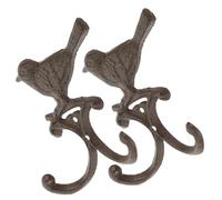ERINGOGO Crochet Mural en Fer Vintage Forme Oiseau 2pcs Support Stable et Gain de Place pour Déco Murale Rétro et Patère Simple
