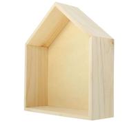 ERINGOGO Étagère à Tableaux en Bois Forme Maison Beige, Murale pour Chambre d'enfant et Salon, Design Moderne avec Effet visuel soigné