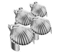 ERINGOGO Éteignoir à Bougie en Métal Argenté, Forme Coquillage, pour Maison | Outil D’extinction Sûr, Limite la Fumée de Mèche, Prolonge la Durée, Accessoire pour Petites Bougies