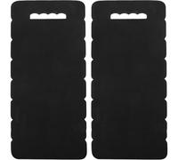 ERINGOGO Genouillère de Jardin EVA 2 Pièces Poignée Antidérapante | Tapis Noir à Séchage Rapide, pour Genoux, Jardinage, Travaux de Chantier, Confort et Stabilité