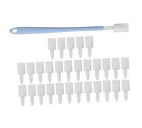 ERINGOGO Kit de Brosse à Toilette Jetable avec Tête de Rechange en Coton pour Nettoyage des Crevasses et Rainures, pour Maison et Magasin, Matériau PP Solide Couleur Aléatoire