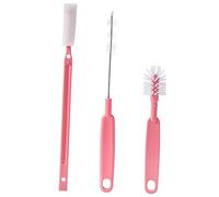 ERINGOGO Lot de 3 Set de Set de Brosses de Nettoyage pour Bouteilles et Verres, Brosse à Paille Crochet, Nylon et Abs, Rangement Facile, pour Nettoyage Intérieur