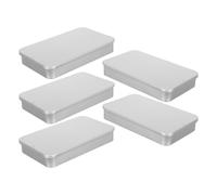 ERINGOGO Lot de 5 Boîtes de Rangement en Fer-blanc 110 X 66 X 16 Mm avec Couvercle Coulissant en Métal, Mini Boîte à Bonbons et Porte-parfum de Voyage, Réutilisable et Étanche pour Usage