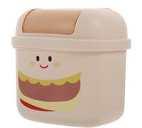 ERINGOGO Mini Poubelle de Table Hamburger Couvercle, en PP | Table de Chevet ou Commode, Style Mignon, Compacte et Facile à Transporter, Anti-odeur