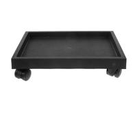 ERINGOGO Plateau Base Mobile pour Pot de Fleurs à roulettes Noir en PE | Maison et Balcon, Format Rectangulaire, Soucoupe Carrée pour Plante, Usage Intérieur