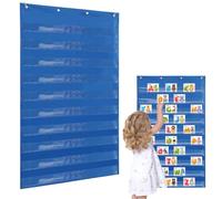 ERINGOGO Pochette Murale Transparente en Polyester pour Fournitures Pédagogiques Porte-cartes, pour Salles de t Maternelles, Organisateur Mural Pratique