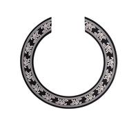 ERINGOGO Rosace de Guitare en Pvc Décorative 3 Pièces pour Guitares Acoustiques Classiques, Accessoires Noirs Légers et Faciles à Installer