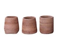 ERINGOGO Rotin Panier Tressé Khaki à Main de Rangement | Conteneur Créatif Multi-usage, Forme Cylindrique et Turriforme, pour Dîner à Maison et Anniversaire