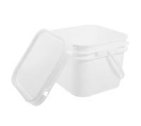 ERINGOGO Seau de Peinture Plastique Blanc 2,5L en PP avec Poignée, Compact, pour Rangement de Peinture et Séparation de Peinture