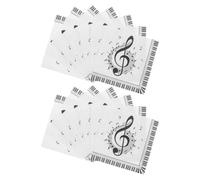 ERINGOGO Serviettes en Papier Jetables Note de Musique Blanc 60pcs, Haute Absorption, Design Artistique Unique pour Fête D'anniversaire et Dessert Party