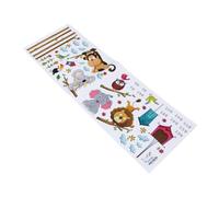 ERINGOGO Sticker Mural Toise pour Garçon et Filles Animaux Jungle en Pvc, Décoration Murale Intérieure pour Chambre D'garçon et Filles Fonction Mesure Taille