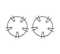 ERINGOGO Support de Cuisinière à Gaz en Émail Noir Stable et Résistant, Lot de 2 Pièces Base Plate Ronde, Accessoire Cuisine Antidérapant pour Cuisson Sûre