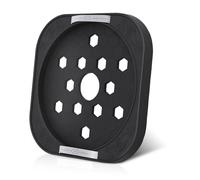 ERINGOGO Support Mobile Rond en Acier Inoxydable pour Réservoir de Gaz, Plateau en Plastique Noir, Protection du Sol et Roues Mobiles pour Usage Cuisine et Restaurant