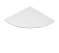 ERINGOGO Tablette Murale d'angle Blanche 30 CM en Composite Bois-Plastique, Étagère Triangulaire pour Bureau et Salle de Bain, Montage Rapide Vis et Tournevis
