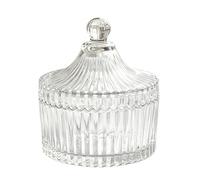 Erioctry Elegant Royal Pot à bonbons en verre cristal transparent, 300 ml, 10,2 x 13 cm, en forme de tente, parfait pour bonbons, biscuits, chocolat