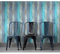 Erismann 10200-08 Imitations 2 Papier peint bois/pierre bleu Papier peint