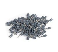 ERKO cosses sertir embout de fil 100 pièces, section transversale du fil 0,14 mm², longueur 6 mm, cosses professionnelles en cuivre galvanisé avec isolation en polyamide, connecteurs pour électriciens
