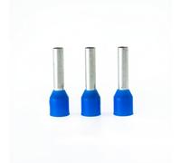 ERKO cosses sertir embout de fil 100 pièces, section transversale du fil 2,5 mm², longueur 8 mm, cosses professionnelles en cuivre galvanisé avec isolation en polyamide, connecteurs pour électriciens