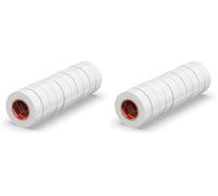 ERKO Ruban adhésif isolant électrique Blanc 15mm x 10m 10 pièces PVC - Réparation de câbles électriques - Très flexible avec une forte adhérence - Résistant aux produits chimiques, chatertone