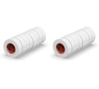 ERKO Ruban adhésif isolant électrique Blanc 19mm x 20m 8 pièces PVC, Réparation de câbles électriques, Très flexible avec une forte adhérence, Résistant aux produits chimiques, chatertone (Lot de 2)