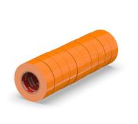 ERKO Ruban adhésif isolant électrique Orange 15mm x 10m 10 pièces PVC, Réparation de câbles électriques, Très flexible avec une forte adhérence, Résistant aux produits chimiques, chatertone