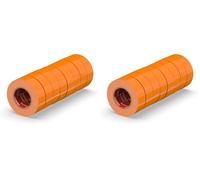 ERKO Ruban adhésif isolant électrique Orange 19mm x 20m 8 pièces PVC - Réparation de câbles électriques - Très flexible avec une forte adhérence - Résistant aux produits chimiques, chatertone