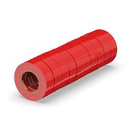 ERKO Ruban adhésif isolant électrique Rouge 15mm x 10m 10 pièces PVC, Réparation de câbles électriques, Très flexible avec une forte adhérence, Résistant aux produits chimiques, chatertone