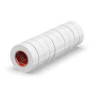 ERKO Ruban Isolant Électrique PVC 15mm x 10m, 10pcs, Blanc, Chatterton