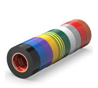 ERKO Ruban Isolant Électrique PVC 15mm x 10m, 10pcs, Multicolore