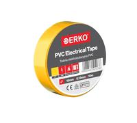 ERKO Ruban Isolant Électrique PVC 15mm x 10m, Jaune