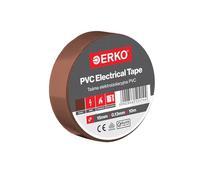 ERKO Ruban Isolant Électrique PVC 15mm x 10m, Marron, Chatterton
